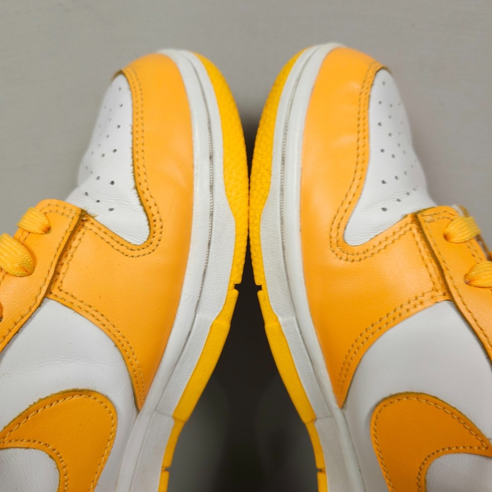 Nike Dunk Low Shoes Women Size 9 Laser Orange Sail White Leather Sneaker - Picture 9 of 16